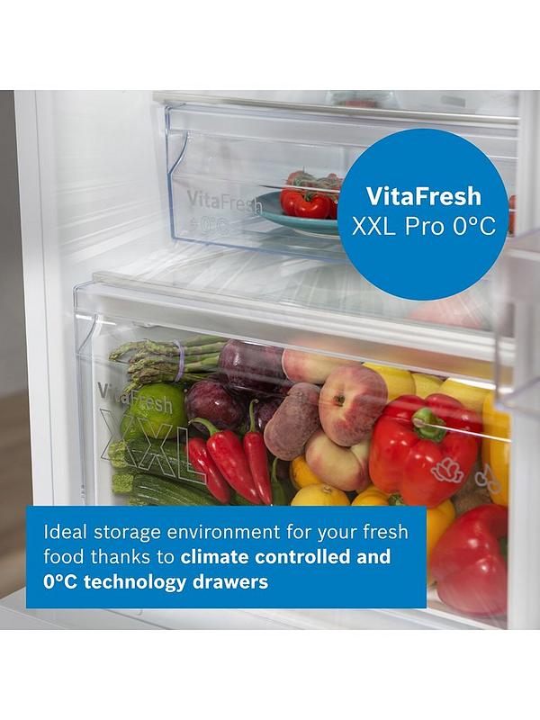 Bosch Series 4 KGN362WDFG 60/40, Frost Free, 60cm Wide Fridge Freezer - White - Image 4